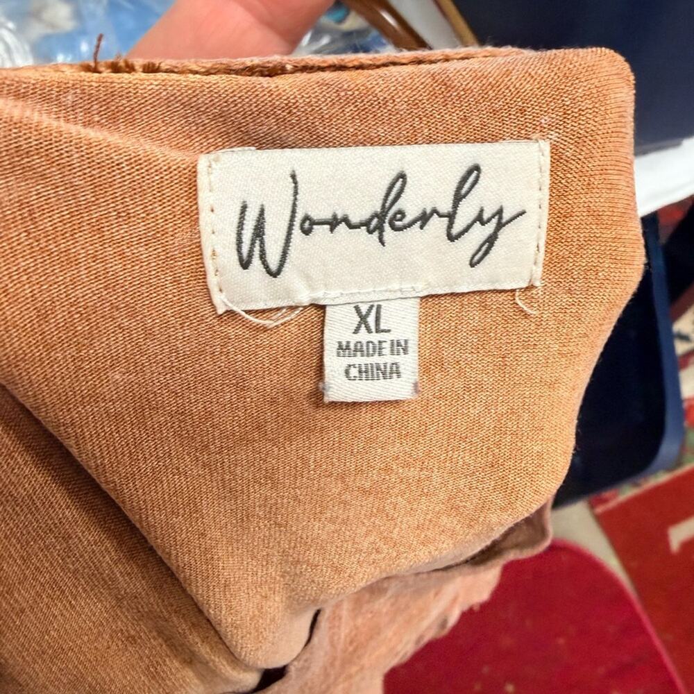 Wonderly Brown Ruffle Sleeve Top - Picture 2 of 3